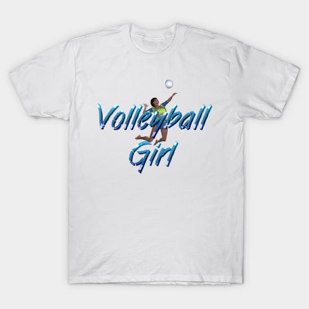 Volleyball Girl T-Shirt by teepossible